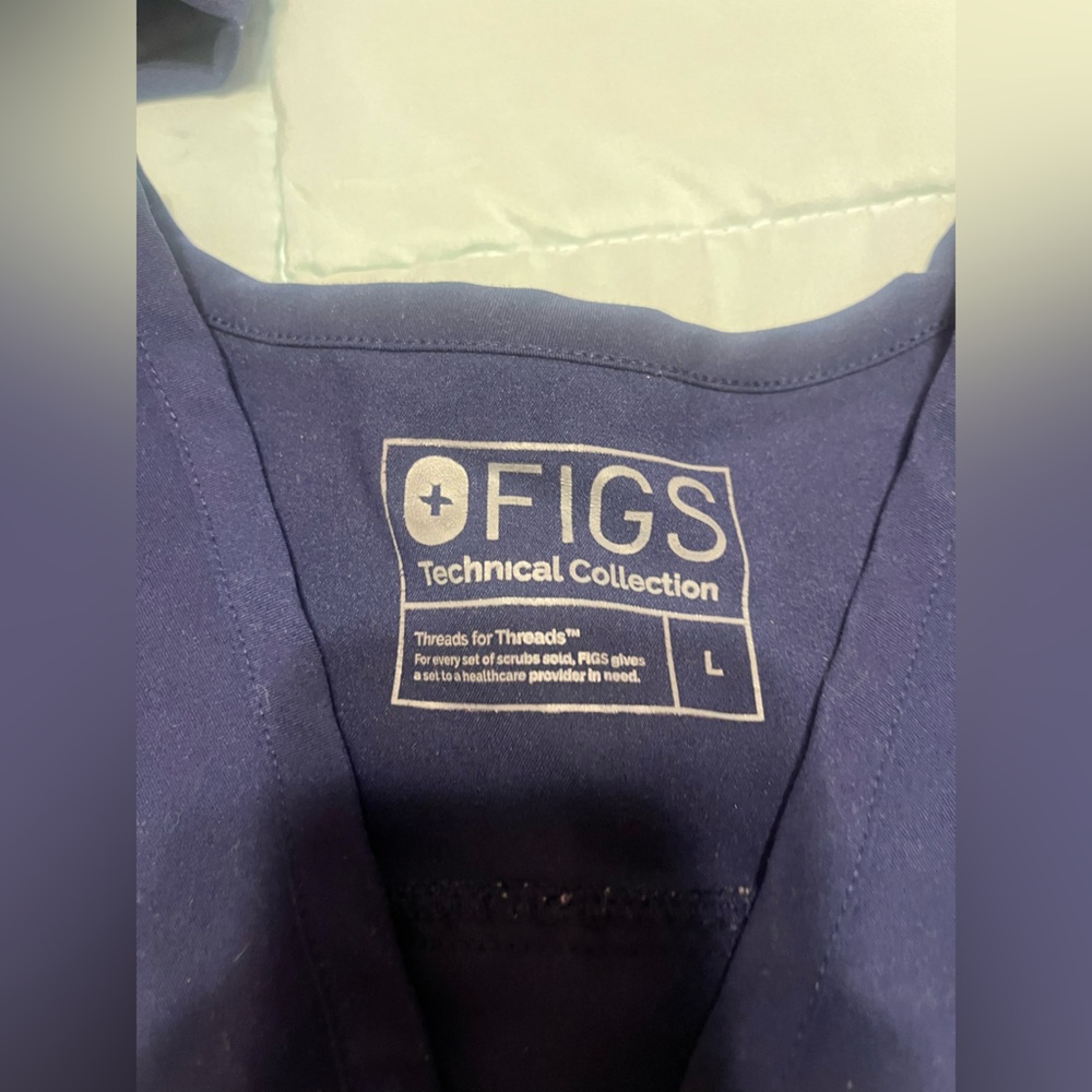Navy blue fig tops